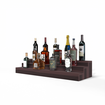 Liquor Riser, 3 Riser 8 Column in Premium Redwood Walnut stained without WineSafe™ Satin Sealant