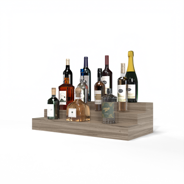 Liquor Riser, 3 Riser 6 Column in Walnut Unstained with WineSafe™ Satin Sealant