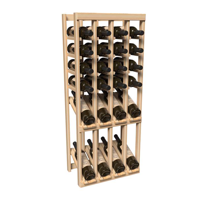 4 Column Rack Side View InstaCellar 4 Column High Reveal Double Display Rack - Wine Racks America