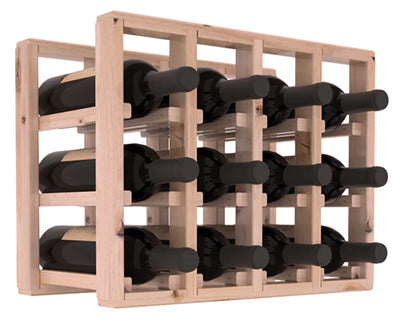 InstaCellar - 4 Column Standard Extender Rack in Knotty Alder Unstained with WineSafe™ Satin Sealant