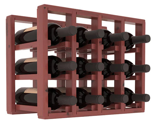 InstaCellar - 4 Column Standard Extender Rack in Knotty Alder Cherry stained with WineSafe™ Satin Sealant