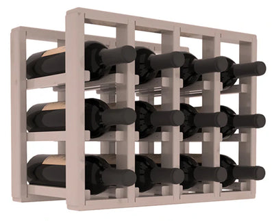 InstaCellar - 4 Column Standard Extender Rack in Knotty Alder Greywash stained with WineSafe™ Satin Sealant