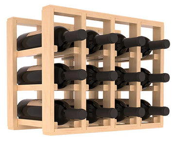 InstaCellar - 4 Column Standard Extender Rack in Ponderosa Pine Unstained with WineSafe™ Satin Sealant