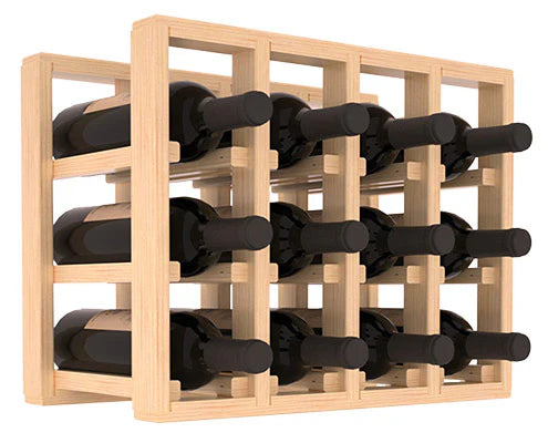InstaCellar - 4 Column Standard Extender Rack in Ponderosa Pine Unstained with WineSafe™ Satin Sealant