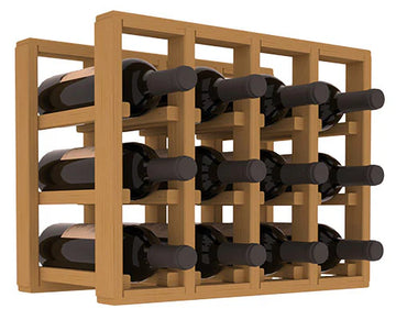InstaCellar - 4 Column Standard Extender Rack in Ponderosa Pine Oak stained without WineSafe™ Satin Sealant