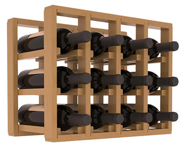 InstaCellar - 4 Column Standard Extender Rack in Ponderosa Pine Oak stained with WineSafe™ Satin Sealant