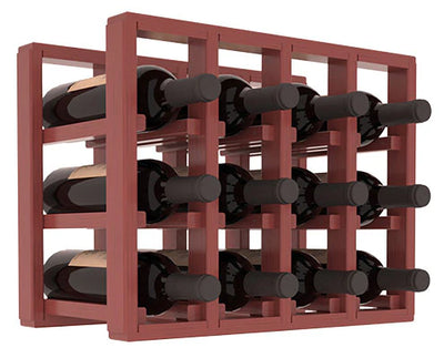 InstaCellar - 4 Column Standard Extender Rack in Ponderosa Pine Cherry stained with WineSafe™ Satin Sealant