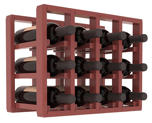 InstaCellar - 4 Column Standard Extender Rack in Ponderosa Pine Cherry stained with WineSafe™ Satin Sealant