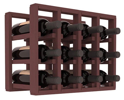 InstaCellar - 4 Column Standard Extender Rack in Ponderosa Pine Walnut stained without WineSafe™ Satin Sealant