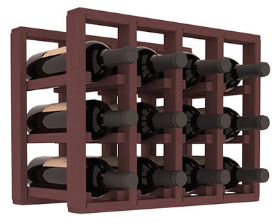 InstaCellar - 4 Column Standard Extender Rack in Ponderosa Pine Walnut stained without WineSafe™ Satin Sealant