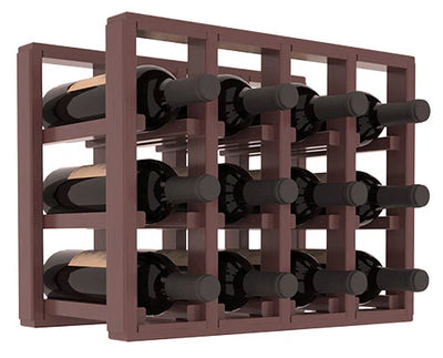 InstaCellar - 4 Column Standard Extender Rack in Ponderosa Pine Walnut stained with WineSafe™ Satin Sealant
