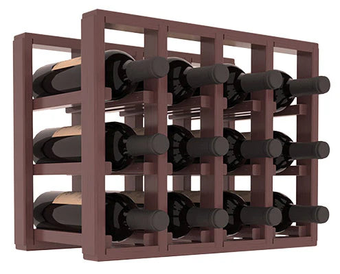 InstaCellar - 4 Column Standard Extender Rack in Ponderosa Pine Walnut stained with WineSafe™ Satin Sealant