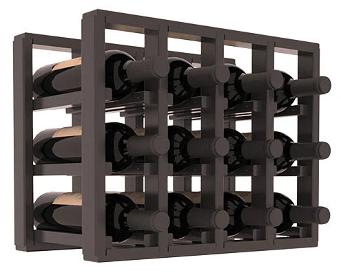 InstaCellar - 4 Column Standard Extender Rack in Ponderosa Pine Black stained with WineSafe™ Satin Sealant