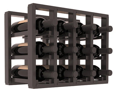 InstaCellar - 4 Column Standard Extender Rack in Ponderosa Pine Black stained with WineSafe™ Satin Sealant