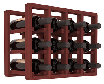 InstaCellar - 4 Column Standard Extender Rack in Premium Redwood Cherry stained without WineSafe™ Satin Sealant