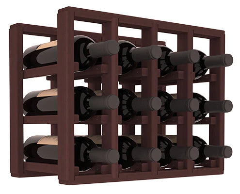 InstaCellar - 4 Column Standard Extender Rack in Premium Redwood Walnut stained without WineSafe™ Satin Sealant