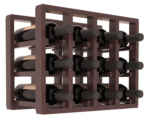 InstaCellar - 4 Column Standard Extender Rack in Premium Redwood Walnut stained with WineSafe™ Satin Sealant