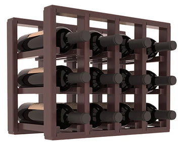 InstaCellar - 4 Column Standard Extender Rack in Premium Redwood Walnut stained with WineSafe™ Satin Sealant