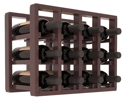 InstaCellar - 4 Column Standard Extender Rack in Premium Redwood Walnut stained with WineSafe™ Satin Sealant