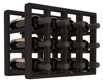 InstaCellar - 4 Column Standard Extender Rack in Premium Redwood Black stained without WineSafe™ Satin Sealant
