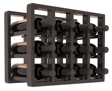 InstaCellar - 4 Column Standard Extender Rack in Premium Redwood Black stained with WineSafe™ Satin Sealant