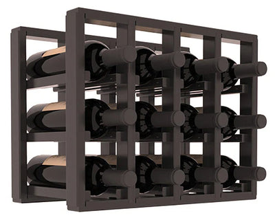 InstaCellar - 4 Column Standard Extender Rack in Premium Redwood Black stained with WineSafe™ Satin Sealant