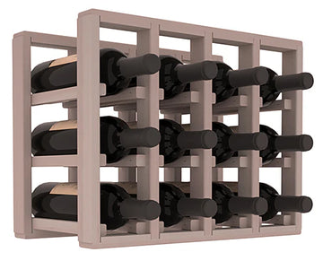 InstaCellar - 4 Column Standard Extender Rack in Premium Redwood Greywash stained without WineSafe™ Satin Sealant