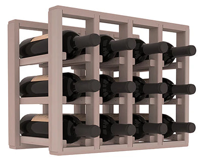InstaCellar - 4 Column Standard Extender Rack in Premium Redwood Greywash stained without WineSafe™ Satin Sealant
