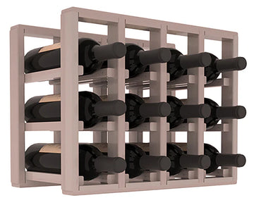 InstaCellar - 4 Column Standard Extender Rack in Premium Redwood Greywash stained with WineSafe™ Satin Sealant