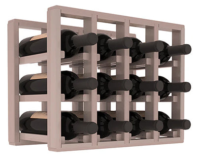 InstaCellar - 4 Column Standard Extender Rack in Premium Redwood Greywash stained with WineSafe™ Satin Sealant