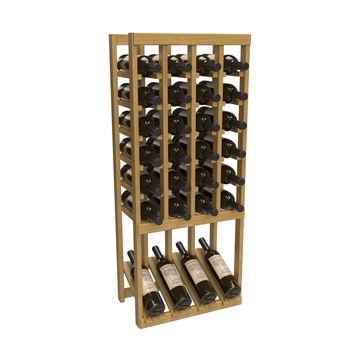 InstaCellar - 4 Column High Reveal Rack in Knotty Alder Oak stained without WineSafe™ Satin Sealant