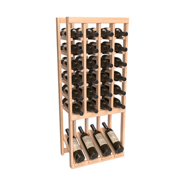 InstaCellar - 4 Column High Reveal Rack in Knotty Alder Unstained without WineSafe™ Satin Sealant