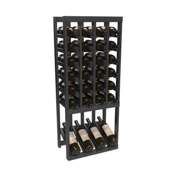 InstaCellar - 4 Column High Reveal Rack in Grand Mahogany Black stained without WineSafe™ Satin Sealant
