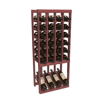 InstaCellar - 4 Column High Reveal Rack in Grand Mahogany Cherry stained without WineSafe™ Satin Sealant