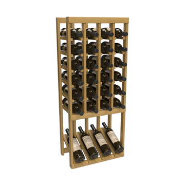 InstaCellar - 4 Column High Reveal Rack in Grand Mahogany Oak stained without WineSafe™ Satin Sealant