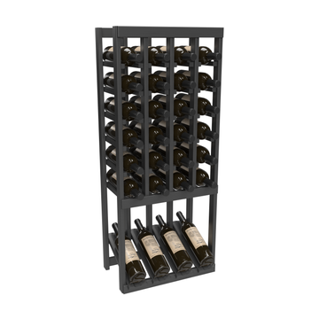 InstaCellar - 4 Column High Reveal Rack in Ponderosa Pine Black stained without WineSafe™ Satin Sealant