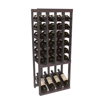 InstaCellar - 4 Column High Reveal Rack in Ponderosa Pine Walnut stained with WineSafe™ Satin Sealant