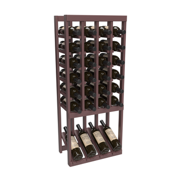 InstaCellar - 4 Column High Reveal Rack in Ponderosa Pine Walnut stained without WineSafe™ Satin Sealant