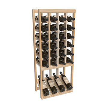 InstaCellar - 4 Column High Reveal Rack in Ponderosa Pine Unstained with WineSafe™ Satin Sealant