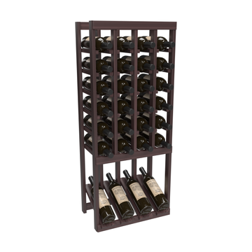 InstaCellar - 4 Column High Reveal Rack in Premium Redwood Walnut stained without WineSafe™ Satin Sealant