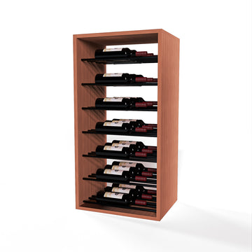 GrandCellar™ - 4 Column Full-Depth Label-Forward Horizontal Wine Display  - 36