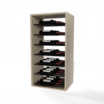 GrandCellar™ - 4 Column Full-Depth Label-Forward Horizontal Wine Display  - 36