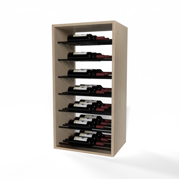 GrandCellar™ - 4 Column Full-Depth Label-Forward Horizontal Wine Display  - 36