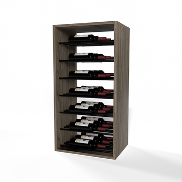 GrandCellar™ - 4 Column Full-Depth Label-Forward Horizontal Wine Display  - 36