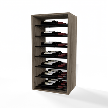 GrandCellar™ - 4 Column Full-Depth Label-Forward Horizontal Wine Display  - 36