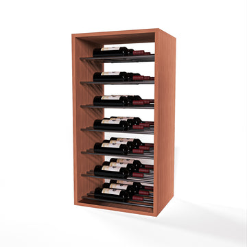 GrandCellar™ - 4 Column Full-Depth Label-Forward Horizontal Wine Display  - 36