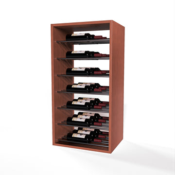GrandCellar™ - 4 Column Full-Depth Label-Forward Horizontal Wine Display  - 36