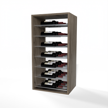 GrandCellar™ - 4 Column Full-Depth Label-Forward Horizontal Wine Display  - 36