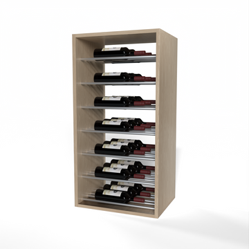 GrandCellar™ - 4 Column Full-Depth Label-Forward Horizontal Wine Display  - 36
