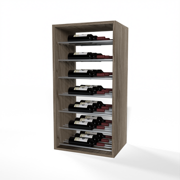 GrandCellar™ - 4 Column Full-Depth Label-Forward Horizontal Wine Display  - 36